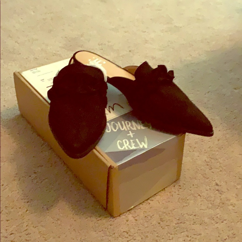 Journey + Crew black flats